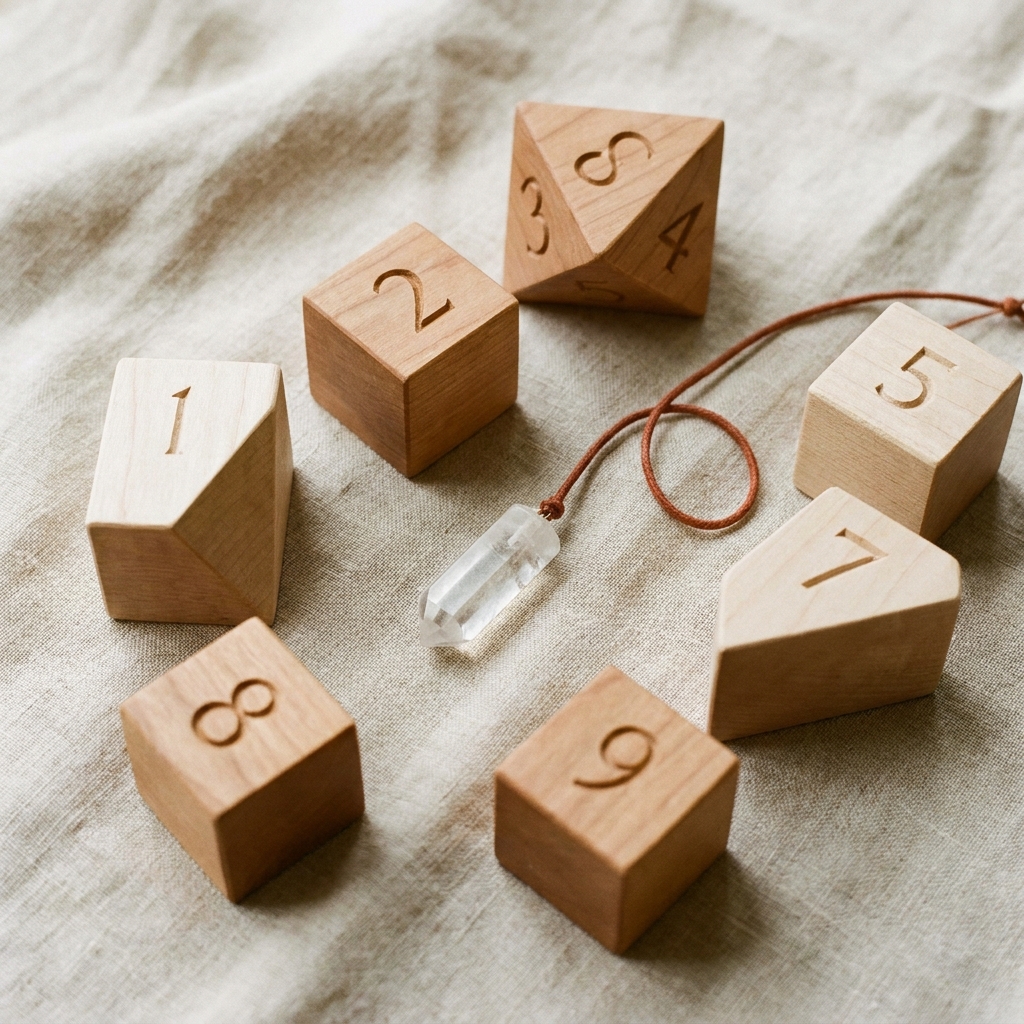 Lucky Number blocks illustration